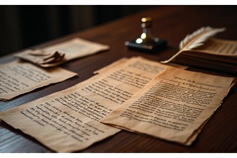 Stylized representation of interconnected letters and documents, hinting at revolutionary-era correspondence networks