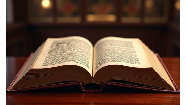 Historical book display for a borough anniversary